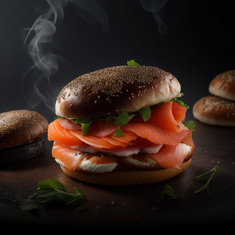 smoked salmon bagel